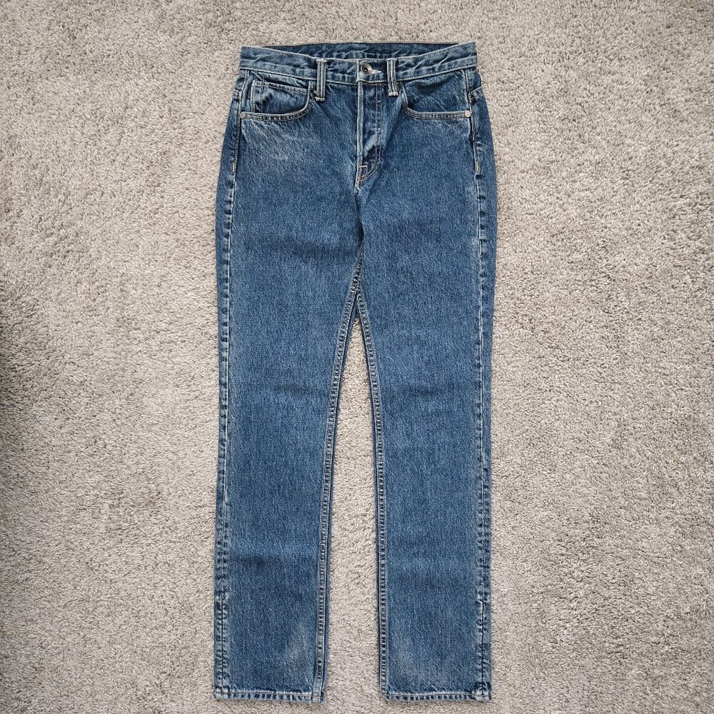 Helmut Lang Boyfriend‎ Jeans Women's Button Fly Straight Leg Medium Wash 25